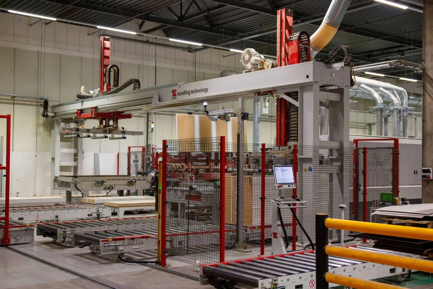Automation equipment on a modern manufacturing line